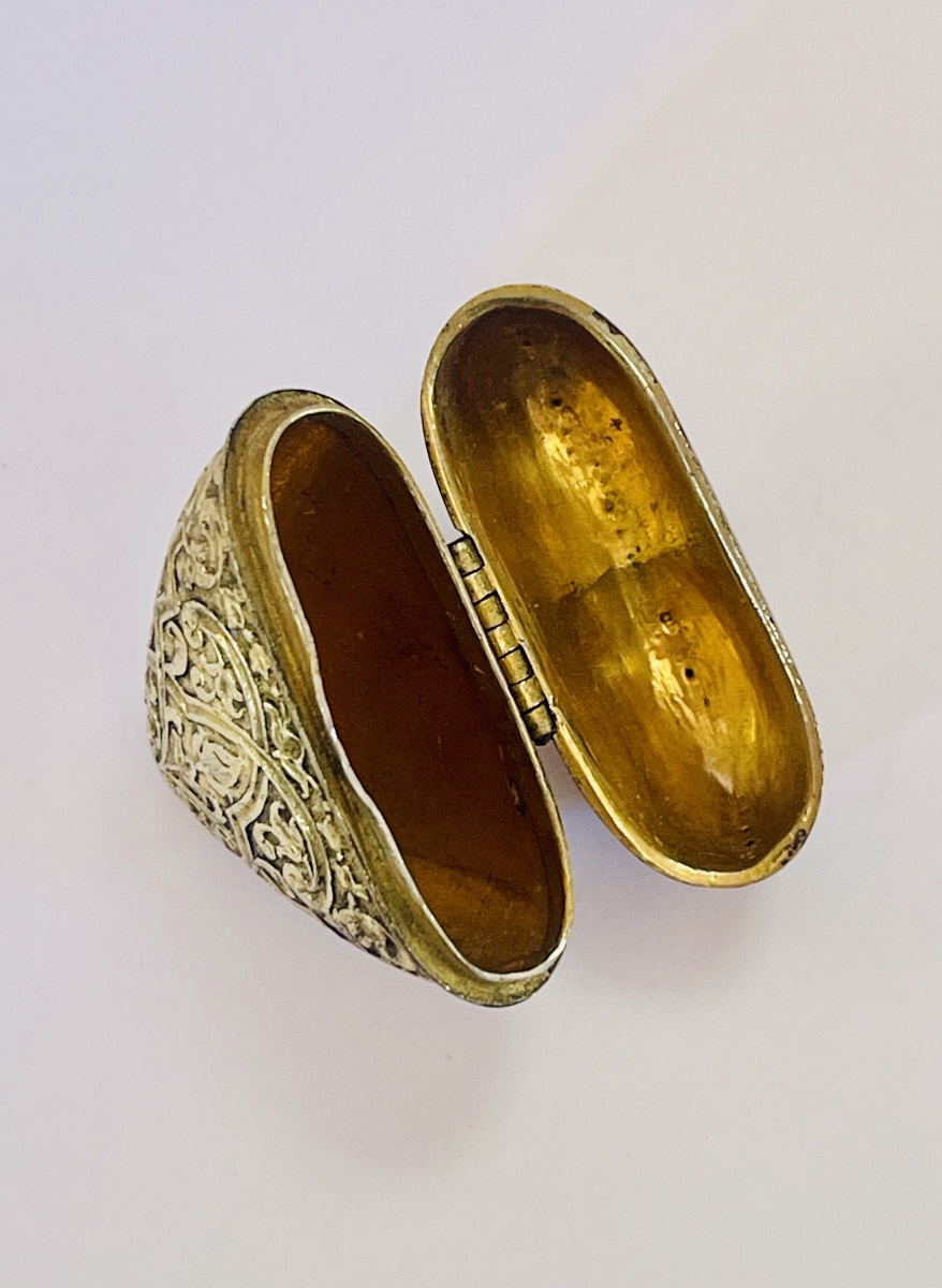 Pendentif en forme de cœur ouvrant en vermeil -photo-8